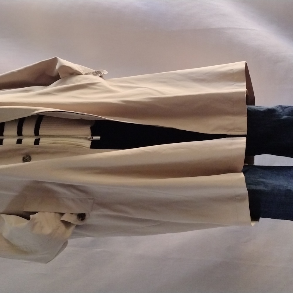 Carroll and Co Beverly Hills tan rain jacket 40 - Picture 2 of 16